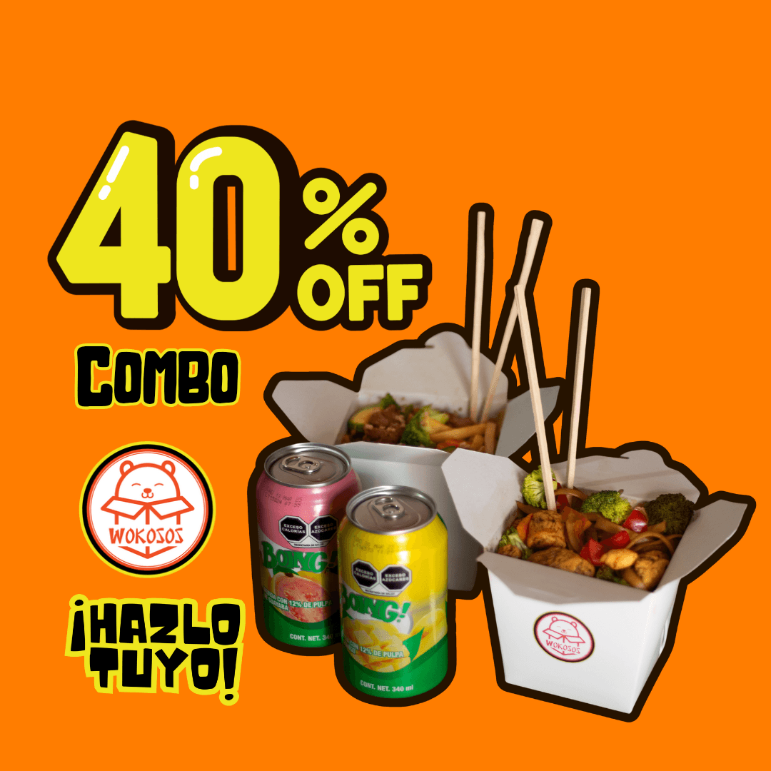 Combo Wok de Pollo + Wok de Cerdo + 2 Boing