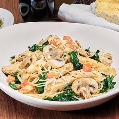 Capellini Con Pollo E Spinaci