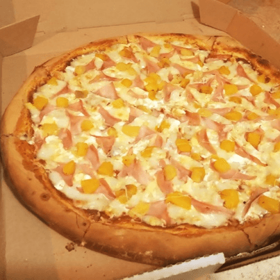 Pizza Grande Artesanal Hawaiana de 8 Rebanadas