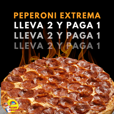 Lleva 2 y Paga 1 Pizza Pepperoni Extrema Familiar