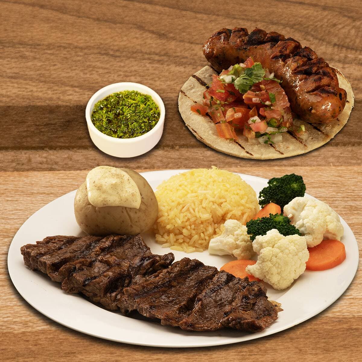 Churrasco + Gallo de Chorizo + Chimichurri