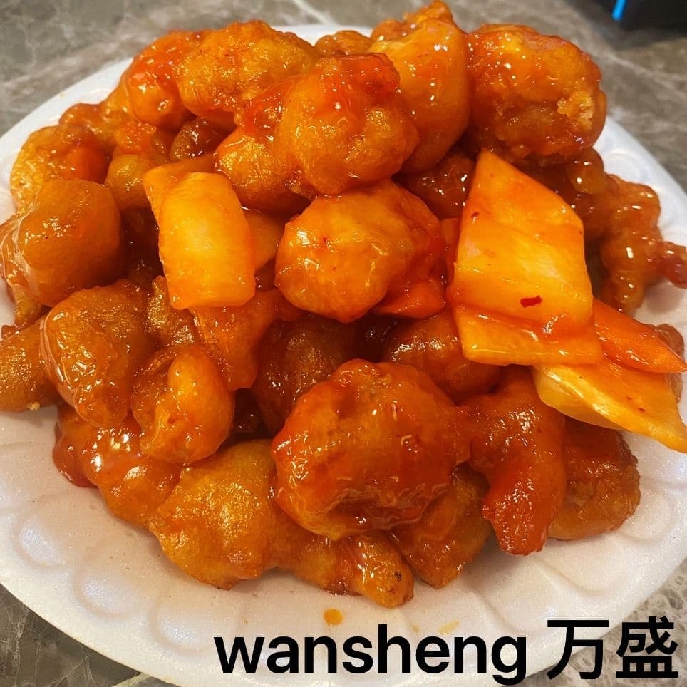 1/2 orden de pollo agridulce picante细盒酸辣鸡