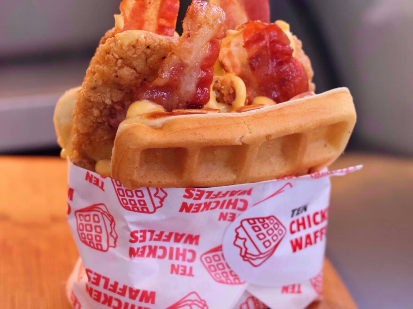 TEN CHICKEN WAFFLES