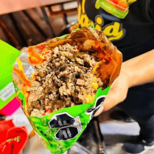 Tostilocos con Bistec, Chorizo y Arrachera