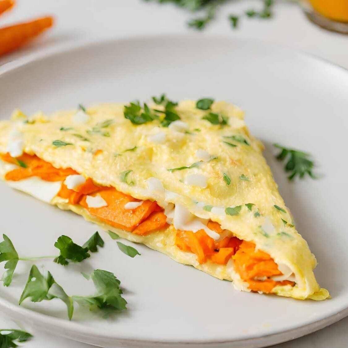 Omelette con Zanahoria y Queso