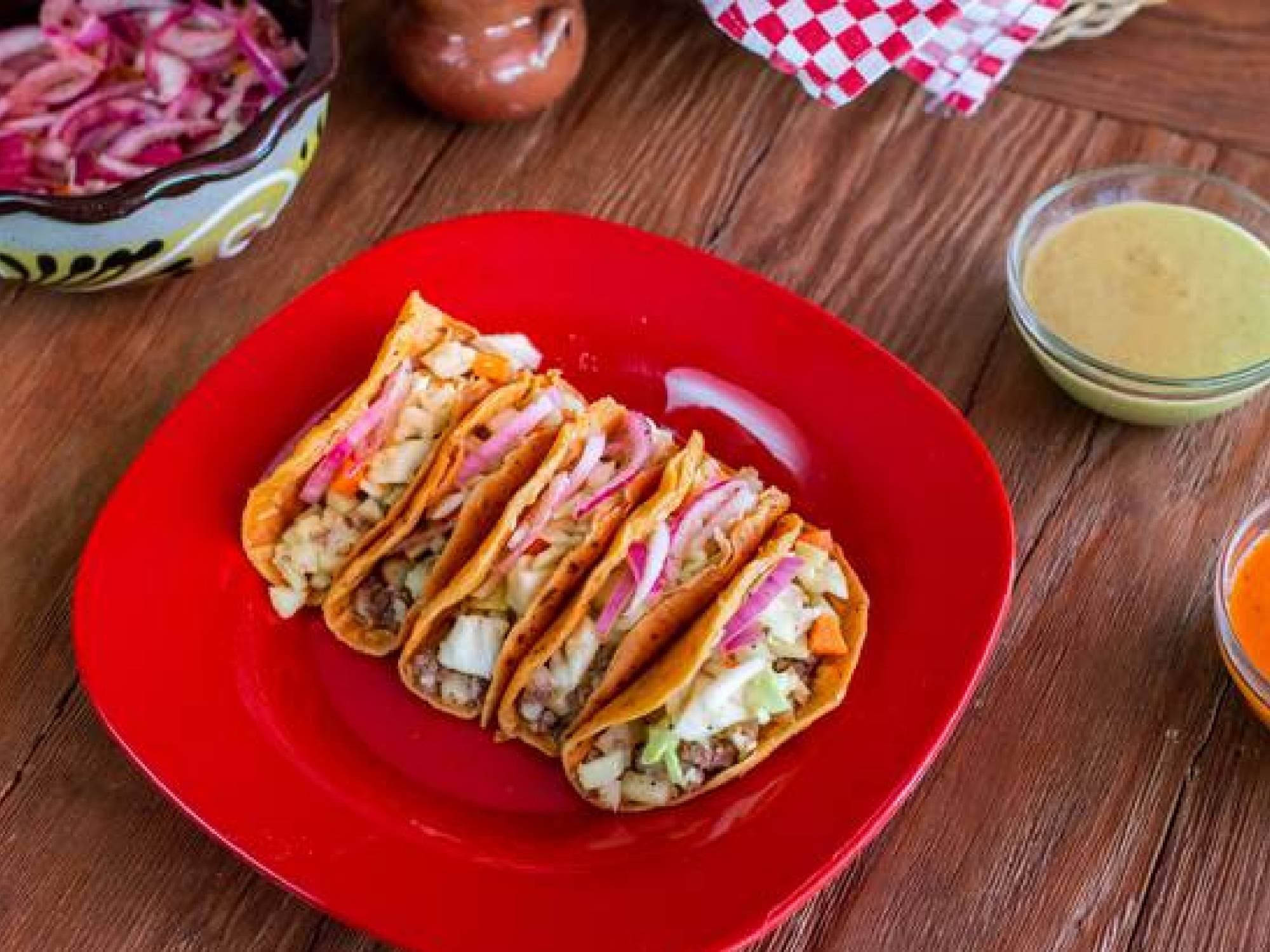 5 Tacos De Picadillo