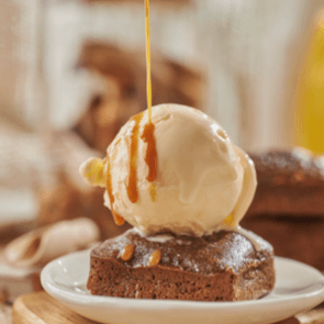 Fit Brownie con Helado