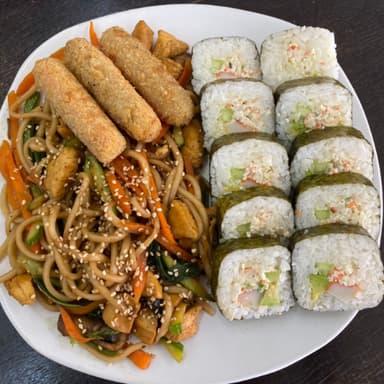 YAKIUDON + KUSHIAGE SURIMI + TAMPICO ROLL
