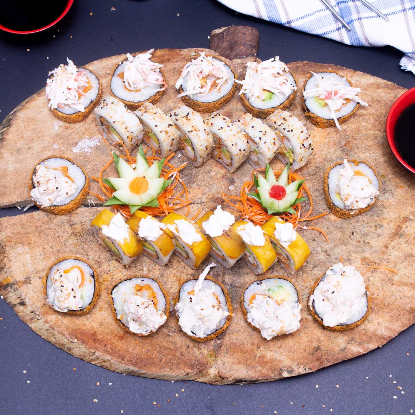 12 Vulcano, 6 Tropical Roll, 6 Tokio, 6 Pereira.