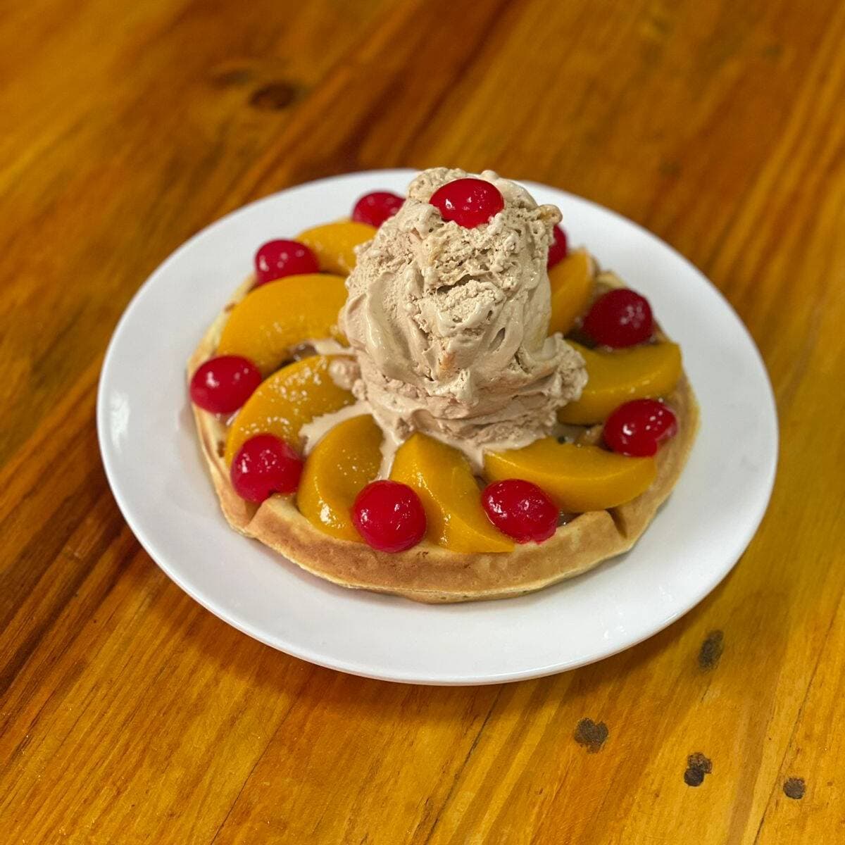 Waffle Durazno