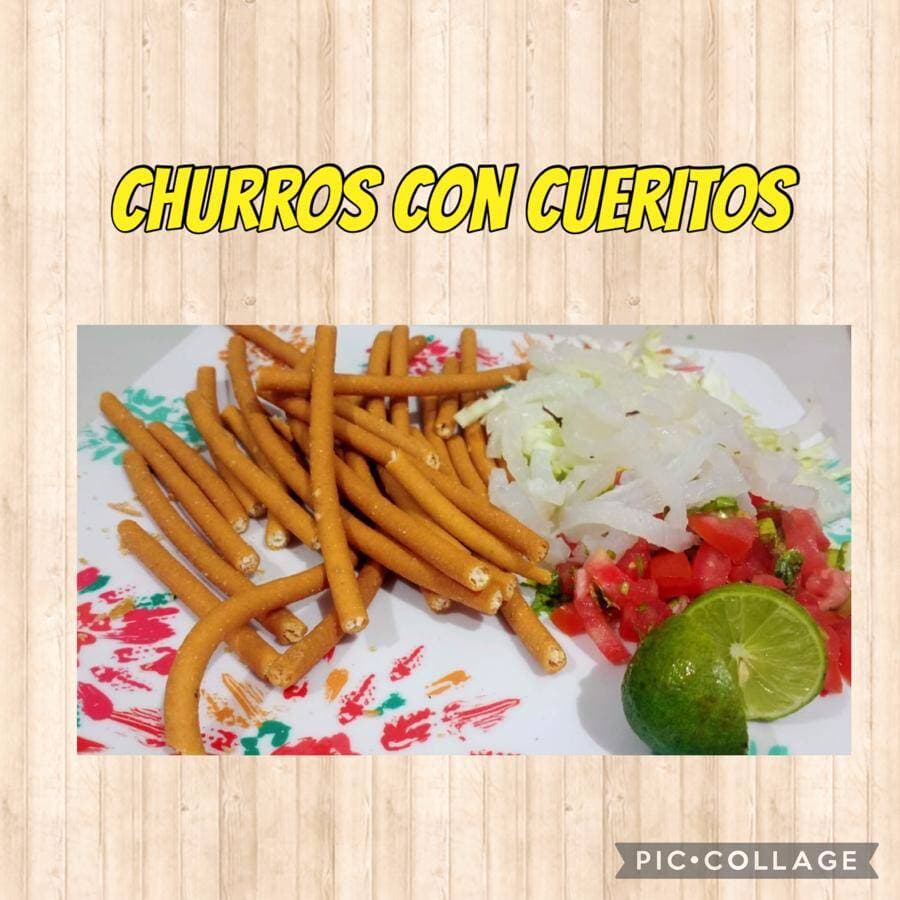 Churros duros con cueritos.