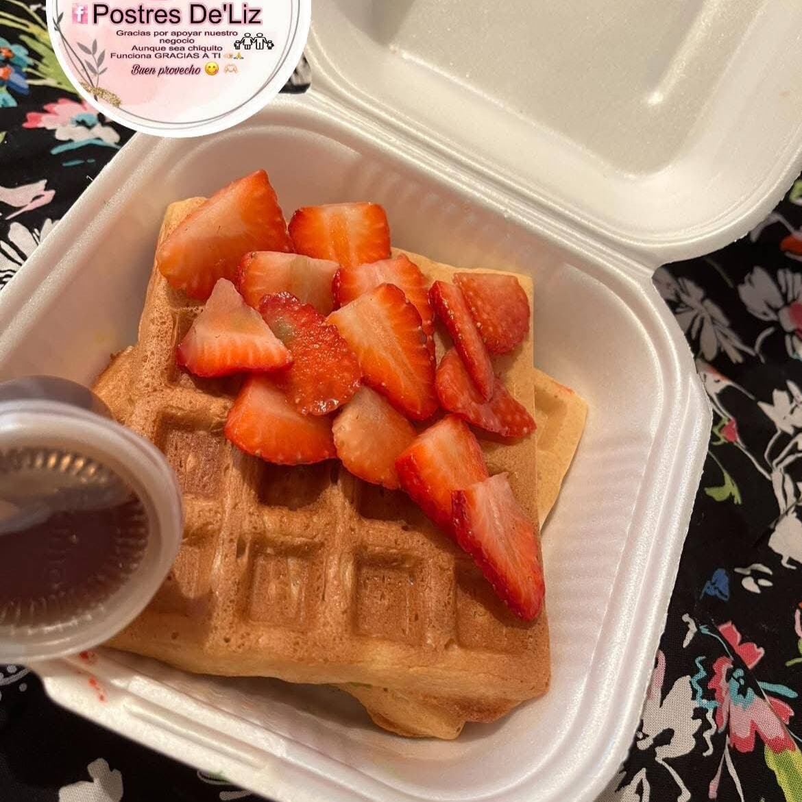2 waffles cuadrados medianos