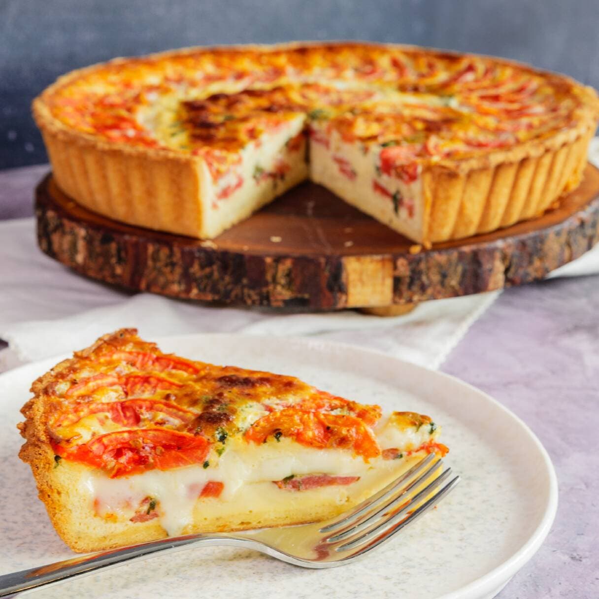 Quiche caprese chico