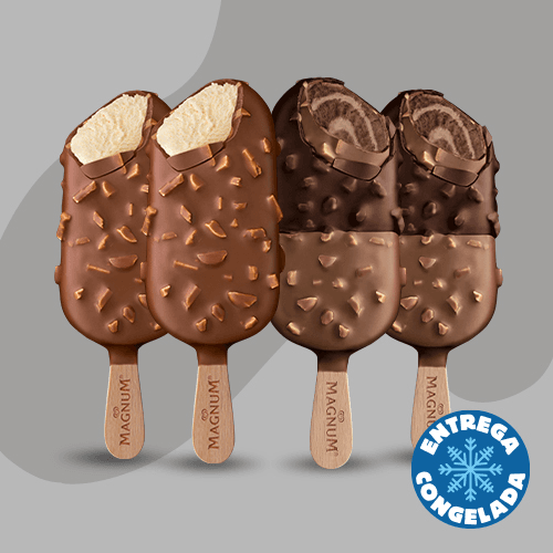2 Magnum Almendras + 2 Magnums Chocolate con Chile