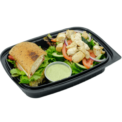 1/2 Baguette y 1/2 ensalada (Pollo)