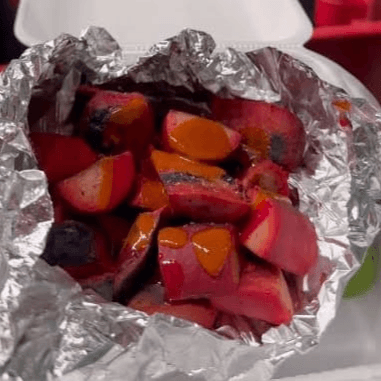 Salchicha asada roja
