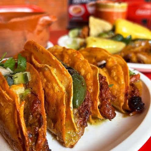 Taco de barbacoa dorado