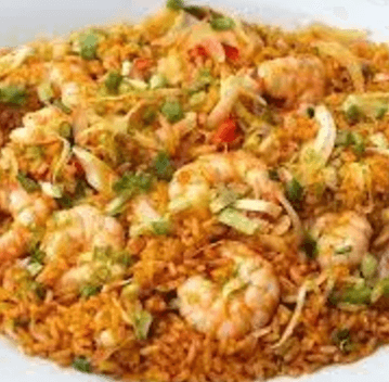 Camarones con Arroz Entero