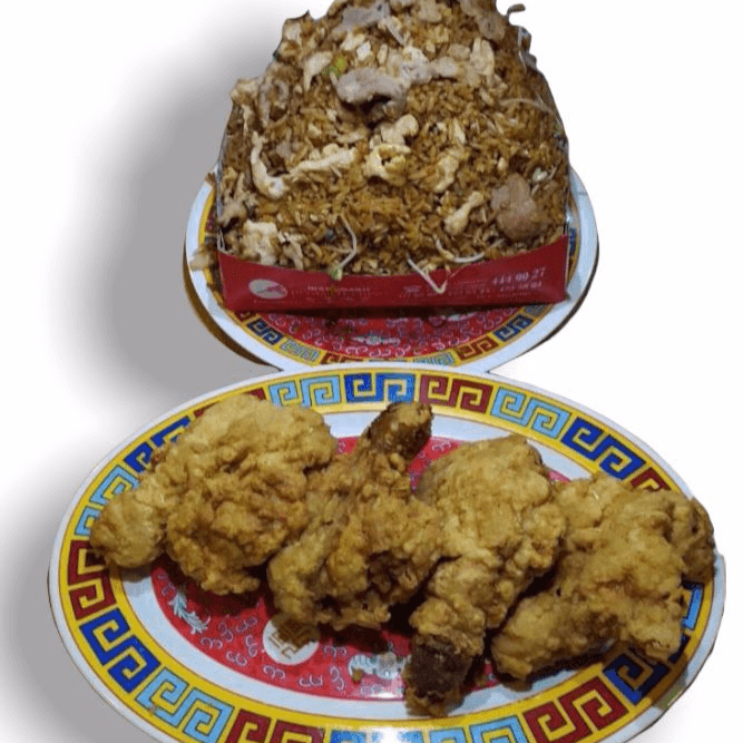 Combo-Caja Grande de Arroz+4 Muslos de Pollo