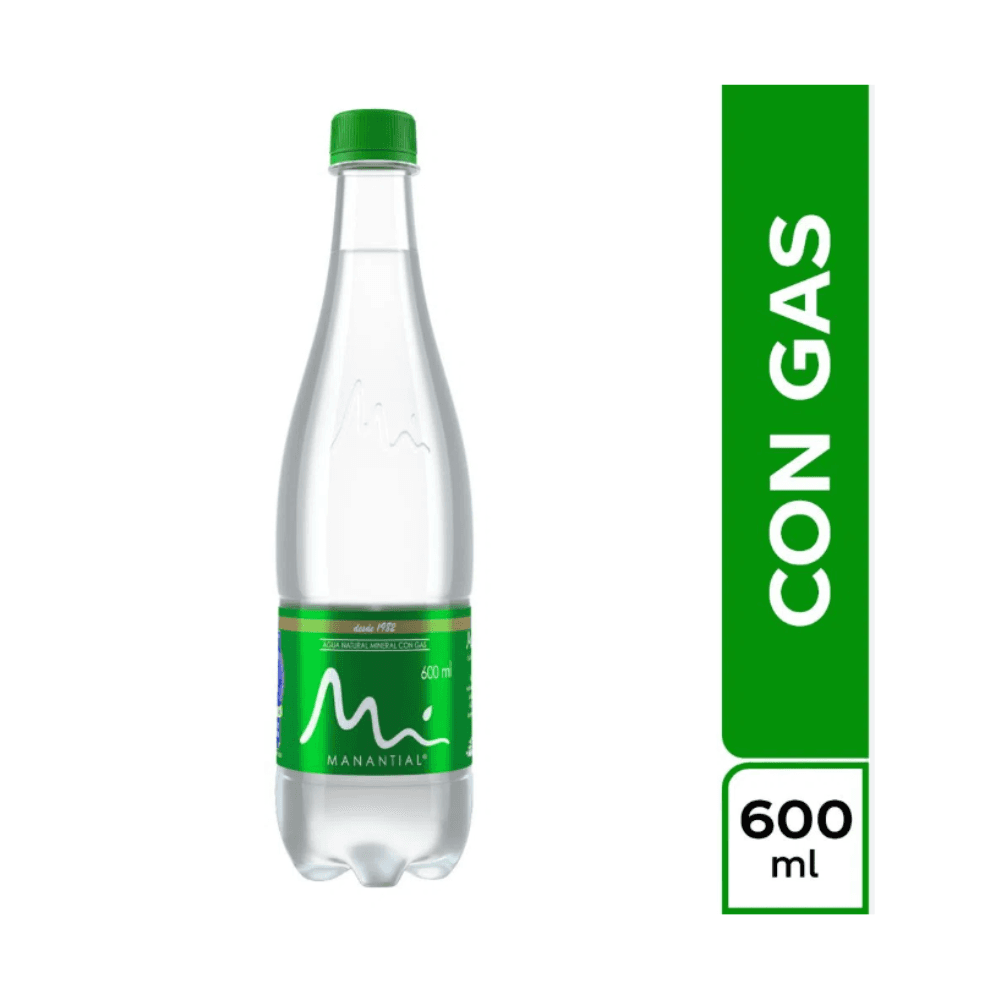 Agua Manantial con Gas 600 ml