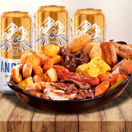 Combo Picada de la Agúela + 3 Cerveza Andina