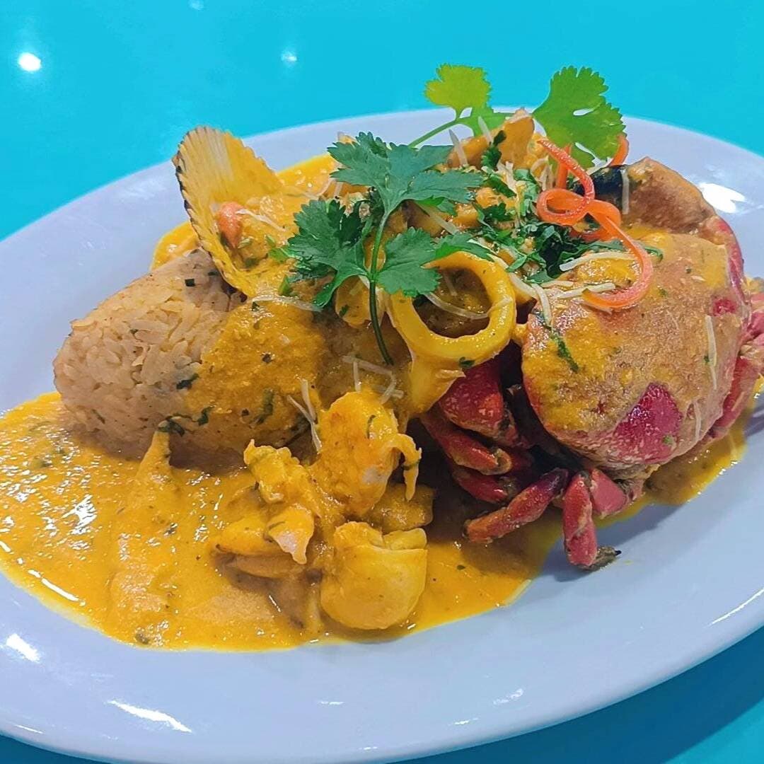 Tacu Tacu en Salsa de Mariscos