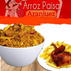 Arroz Paisa + 3 Alitas BBQ + Papas Francesas