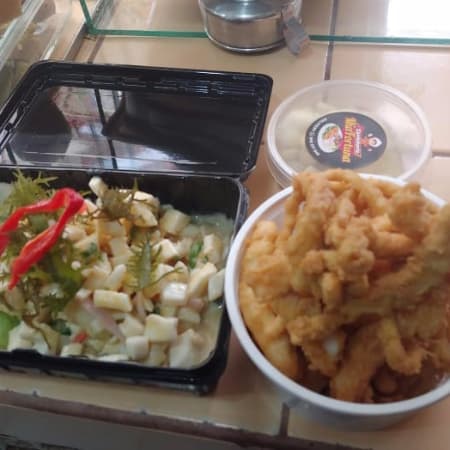 Ceviche de Pota y Chicharrón