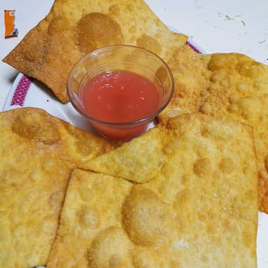 Wantan Frito con Camarones