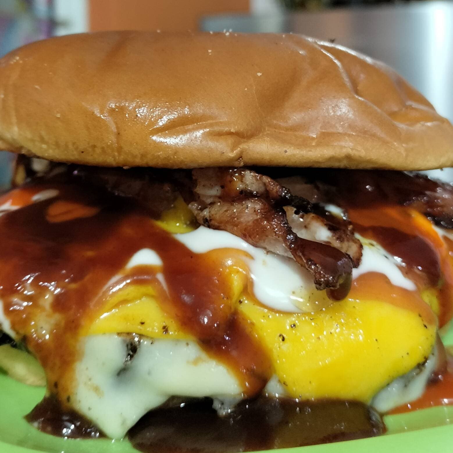 Hamburguesa BBQ la Cruz Azuleña