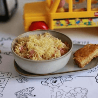 Pasta con Jamón y Queso