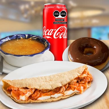 Combo Sopa  Quesadilla  Coca-Cola