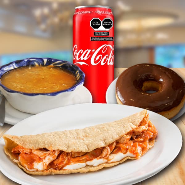 Combo Sopa  Quesadilla  Coca-Cola 🍜🌮🥤