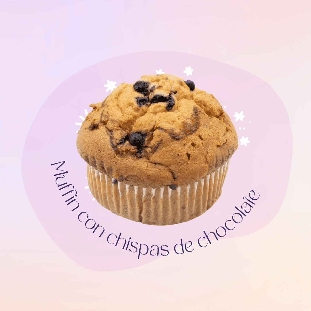 Muffin con chispas de chocolate