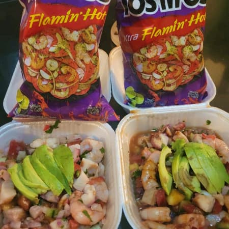 TOSTI-CEVICHE DE CAMARON MORADOS