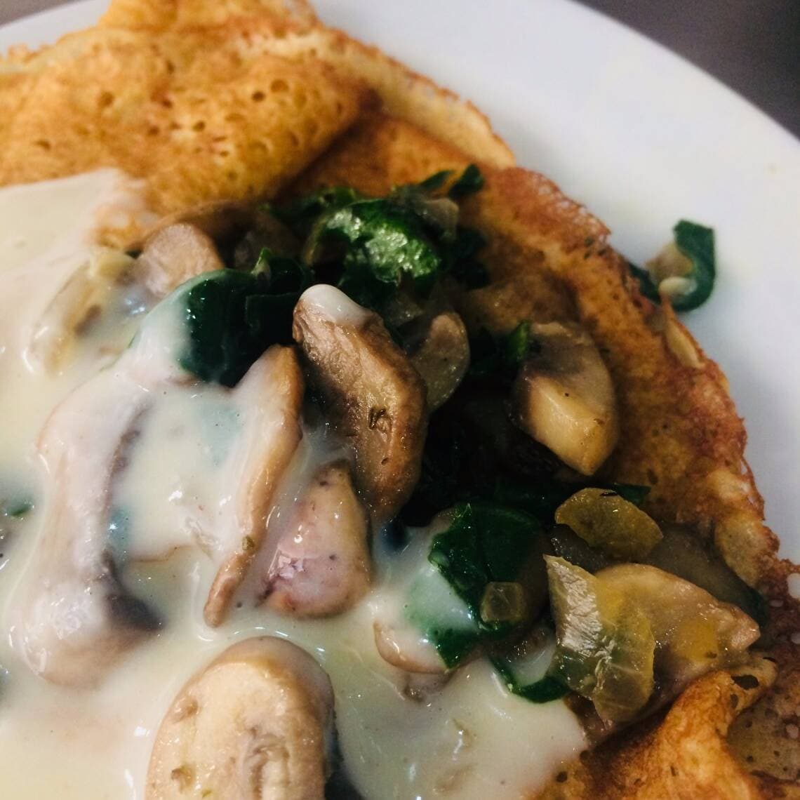 Crepa Champiñones con Queso Philadelphia