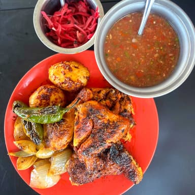 1/2 POLLO GRANDE ASADO AL CARBON