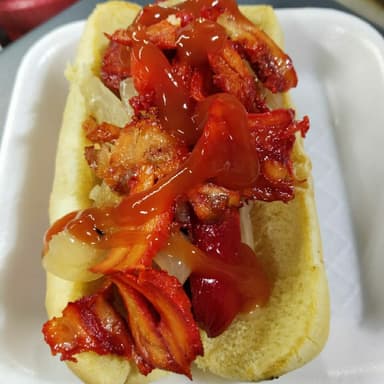 1 HOT DOG CON TROMPO