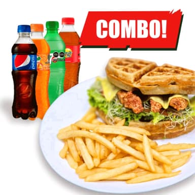 Combo Waffle Chicken Sandwich + Pepsi