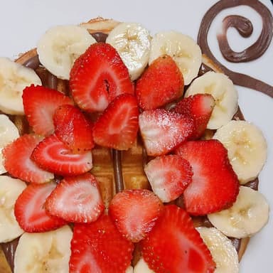 Waffle Nute-Banana-fresa