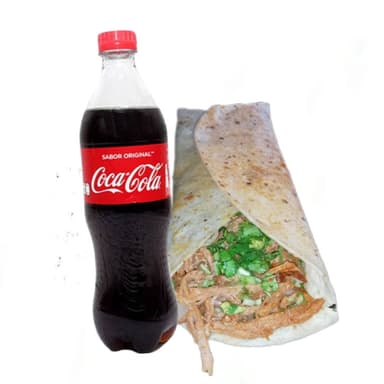 Combo Burrito de Birria + Consomé + Coca Cola