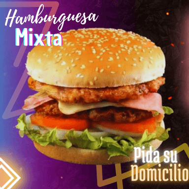 Hamburguesa Mixta + Papas ala Francesa