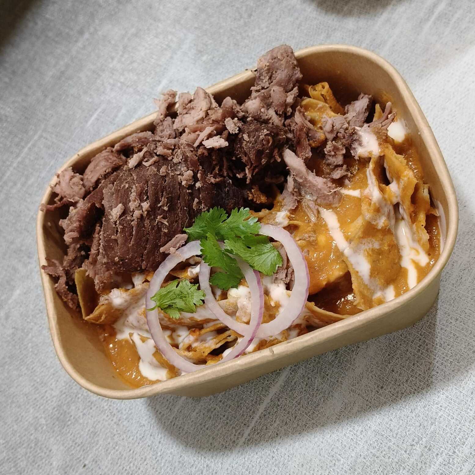 CHILAQUILES TULIPAN CON ARRACHERA