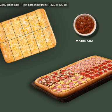 "COMBO NÚMERO UNO"- PIZZA MEDIO METRO + REGLITAS