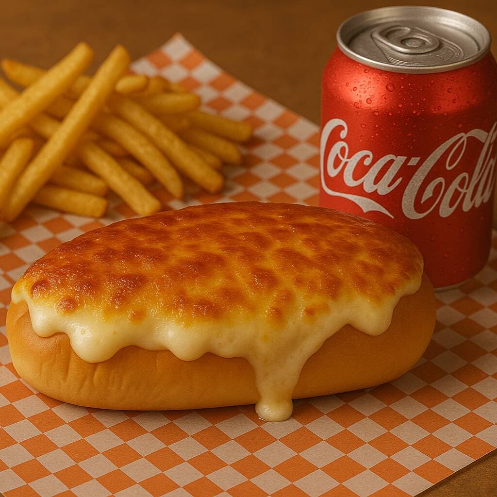 Guiga, papas y refresco