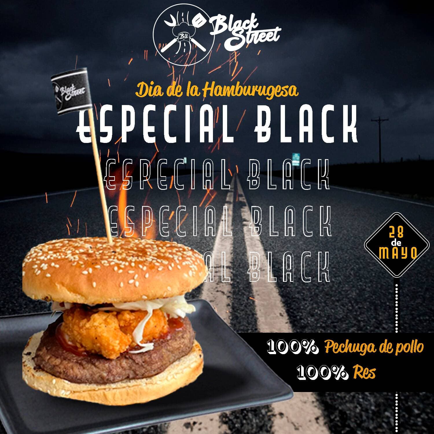 Hamburguesa Especial Black Street