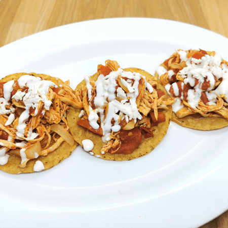 Tostadas de Tinga 3 Piezas