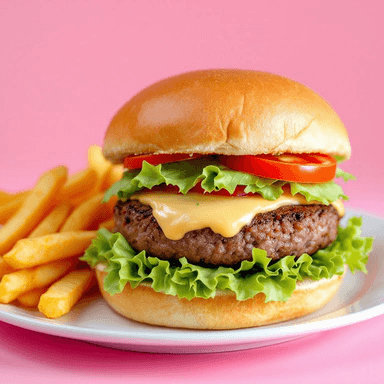 Hamburguesa con papás
