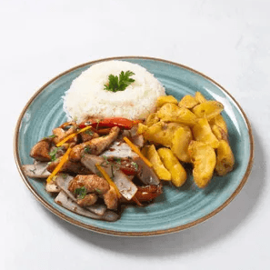 Pollo Saltado + CHICHA MORADA