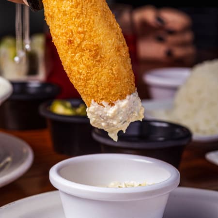 Kushiage de Salmón con Queso